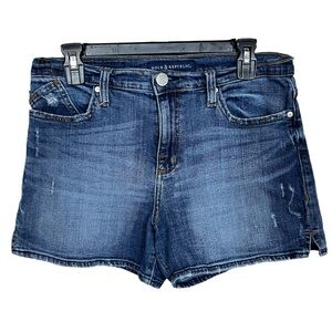 Rock & Republic Blue Distressed Mid Rise Kimber Denim Shorts Size 10